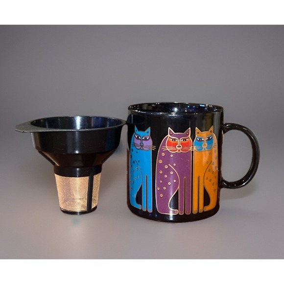 Laurel Burch Other - VTG 80S Laurel Burch Siamese Cats Tea Caddy Utensil Holder Japan Cat Art Kitchen